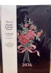 Lady Jayne Monthly & Weekly Planner 12 Months Jan-Dec 2026 Monthly, Weekly Blue