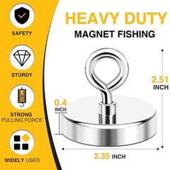 Super Strong 2.36” Neodymium Magnet 500 lbs – Ultimate Magnetic Fishing Tool