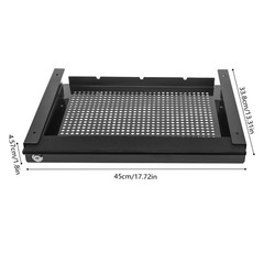 Under Desk Mounted Sliding Drawer Pull Out Tray for 17″ Laptop Metal with Lock