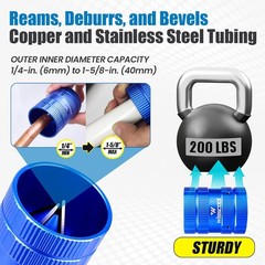 Pipe Reamer Tool, Copper PVC Tube Deburring Tool Plumping Tools Pipe Cleaner …