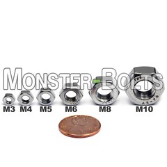 Qty 10 – Stainless Steel Hex Nuts DIN 934 – Metric Sizes M3 M4 M5 M6 M8 & M10