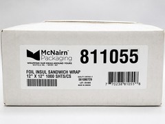 McNairn 811055 Insulated Foil Sandwich Wrap 12×12 1000 Sheets Case