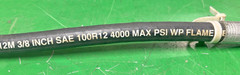 GATES MEGASPIRAL 6C12M 3/8″ 4000PSI FLAME RESISTANT 28″ HYDRAULIC HOSE💥FS
