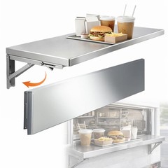 39″ Folding Stainless Steel Concession Shelf for Food Trucks and Stalls