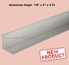 Aluminum Angle 1/8 Inch x 2″ x 4 Feet Unpolished Alloy 6061 90 Degree Stock NEW