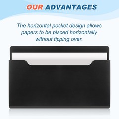 Fuutreo 6 Pcs Magnetic Wall File Organizer 8.3 x 13.8 Inch, Black
