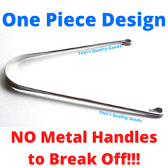 Tongue Scraper Cleaner STAINLESS STEEL GRADE A Brush NO COPPER/PLASTIC Metal USA