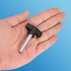 M8x31mm 6Pcs, Carbon Steel Tee Wing Thumb Screws for Remove Replace Black