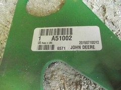 JD John Deere utility tractor arm A51002
