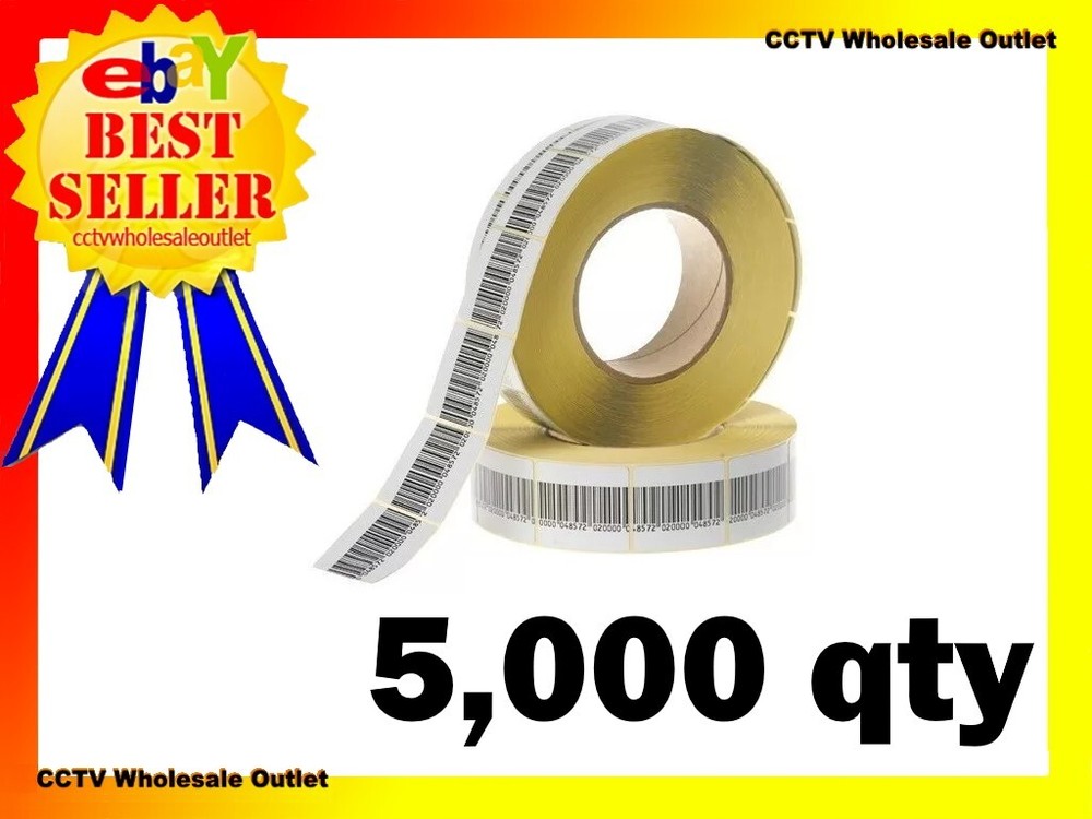 5000 PCS CHECKPOINT ® COMPATIBLE LABEL TAG 8.2Mhz 3X4 cm