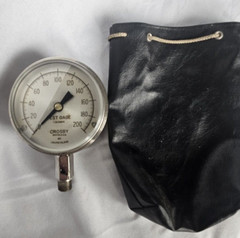 Pressure Gauge – Crosby Test Gauge, Boston USA – Lbs. per Sq Inch – 200 lb. max