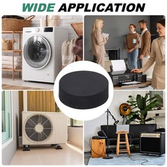 4Pcs 2-3/4″ (70mm x 10mm) Round Rubber Non Slip Furniture Pads