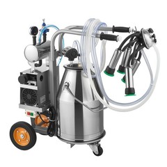 VEVOR Electric Cow Milking Machine Milker Machine 6.6 Gal / 25 L Bucket for Cows