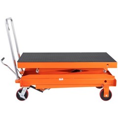 VEVOR Hydraulic Lift Table Cart 1760 lbs Manual Double Scissor Lift Table 59″
