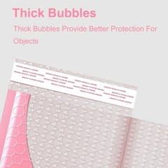LINGLONG Pink Bubble Mailers 4×8″ Inches 50 Pack, Usable Size 4X7″ Bubble Env…