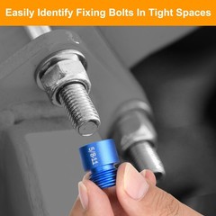 Comfylichi 66 Pcs Nut & Bolt Thread Checker – 34 Std & 32 Met, Detachable