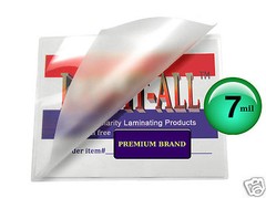 500/pack LAM-IT-ALL 7 Mil 2-1/8 x 3-3/8 Hot Laminating Pouches Credit Card size