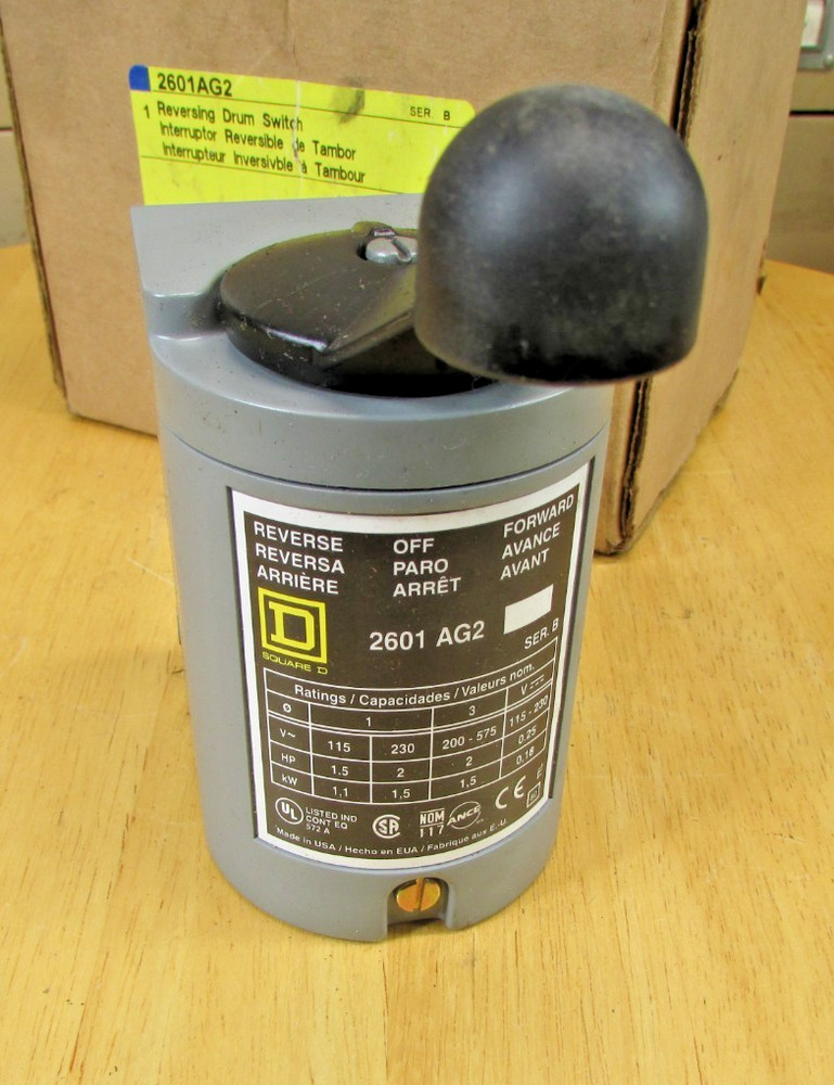 Square D Reversing Drum Switch 2601 AG2 NIB (#7190)