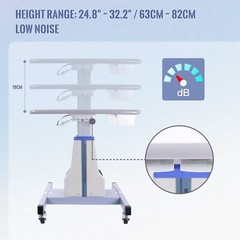 UCanSee Optometry Lift Electric Fluctuating Table, 22.83in x 15.75in Tabletop