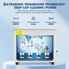 10L Ultrasonic Cleaner with Digital Timer & Heater, 40kHz Professional Ultrasoni