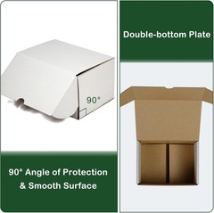 7x5x4 Inches Shipping Boxes Set of 25, White Corrugated Cardboard Box Literat…