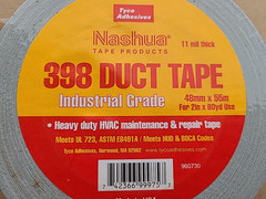 Nashua 398 Professional Grade Duct Tape, 2 inch x 60 yards x 11 mil – Gray