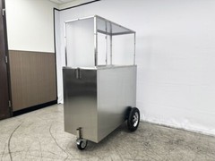 NEW Fruit Cart Vending Concession Stand Stainless Steel Display Frutas Vendor