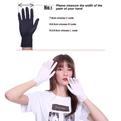 100pcs Nitrile Gloves Powder Free Non Vinyl Latex For Tattoo Body Art Food Glove