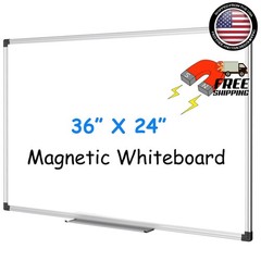 36 X 24 inches Magnetic Dry Erase Board with Aluminum Frame, Whiteboard