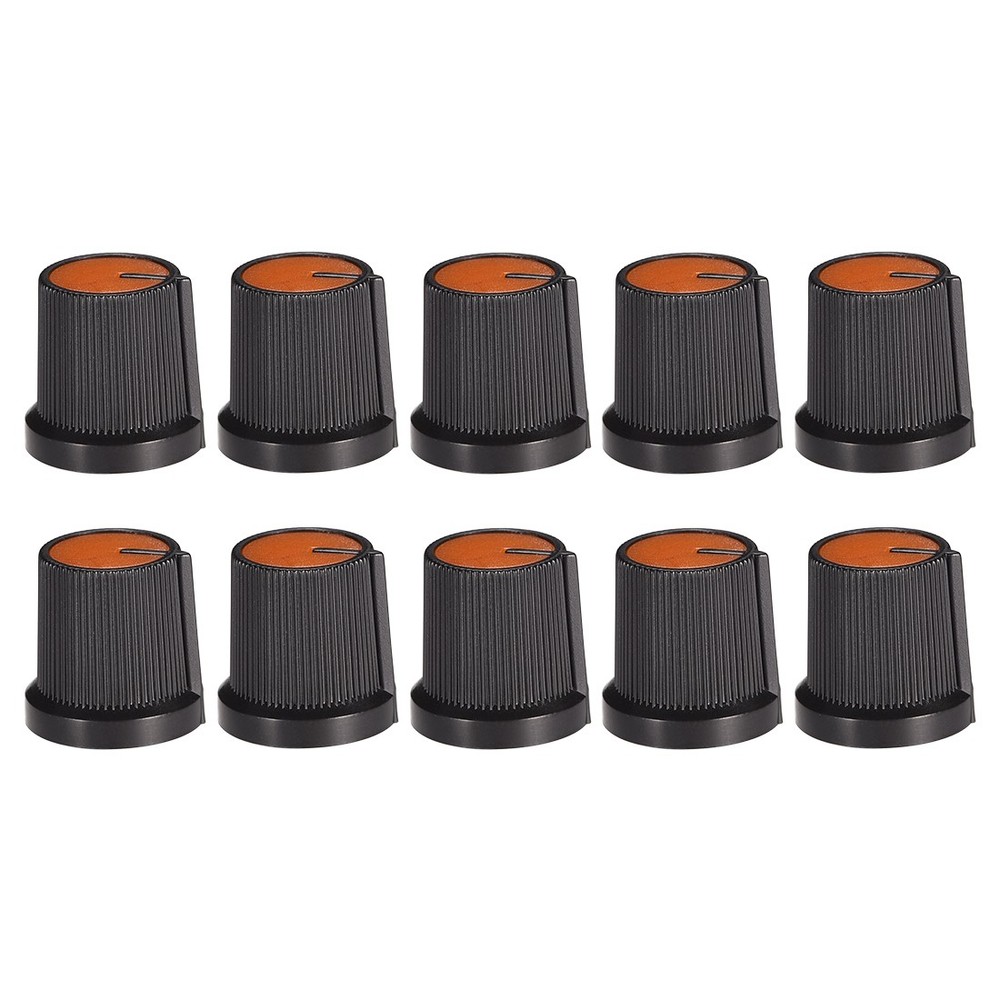 10Pcs 6mm Knob for Effect Pedal Amplifier Potentiometer Knob Black Orange