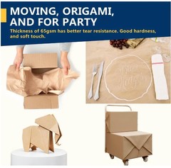 17.5″ x 1200” Brown Kraft Paper 50 lb Basis Thick Roll Packaging Shipping NEW**