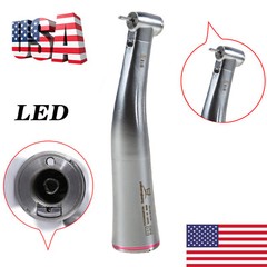 NSK Ti-MAX X95L Style Dental 1:5 LED Fiber Optic Contra Angle Handpiece Red Ring