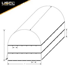 Heavy Duty Coil Tarp – 7’x7’x7′ – 18 oz. Black Tarp