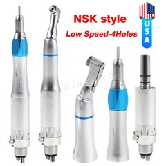 Dental Low Slow Speed Handpiece Contra Angle Straight Air Motor E-type 2/4 Holes