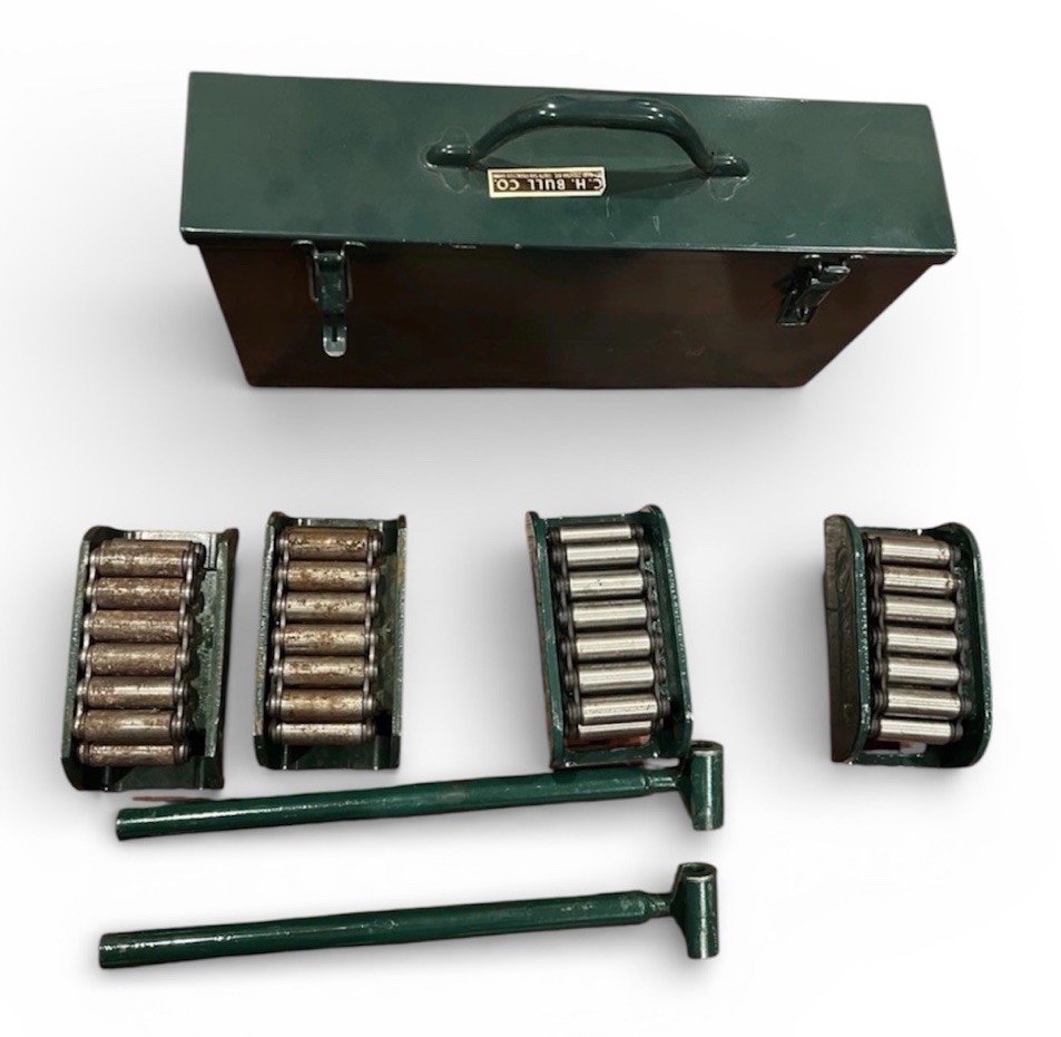 Hilman 3 Ton Light Duty Machinery Rollers Kit w/ Case & Bars
