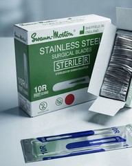 Swann-Morton 10R Surgical Blades 100-pack Stainless Steel Blade 0390 Authentic