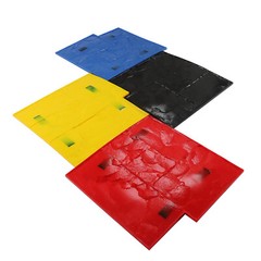 4Pcs Concrete Stone Texture Stamp Mats, PU, 24 × 24 In