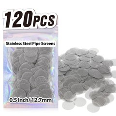 Pipe Screens 120pcs 1/2 Inch 12.7mm Stainless Steel Screen, 0.5 120Pcs