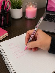 Uni-ball Vision Rollerball Pens Pink Ink 0.7mm Fine Point 12 Pack 60384