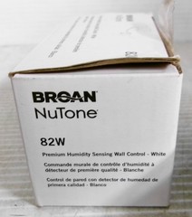 Broan NuTone 82W White Premium Humidity Sensing Wall Control 120VAC 60Hz