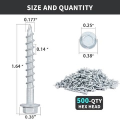 SD Connector Screws, #9 x 1-1/2″ Heavy‑Duty Joist Hanger x 1-1/2 in