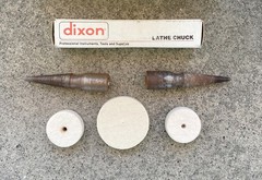 Handler Red Wing Lathe 26A with Splash Hood, Lathe Chucks, & Felt Wheels