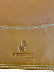 The J. Peterman Company Tan Leather Organizer Portfolio Cover Snap Closure