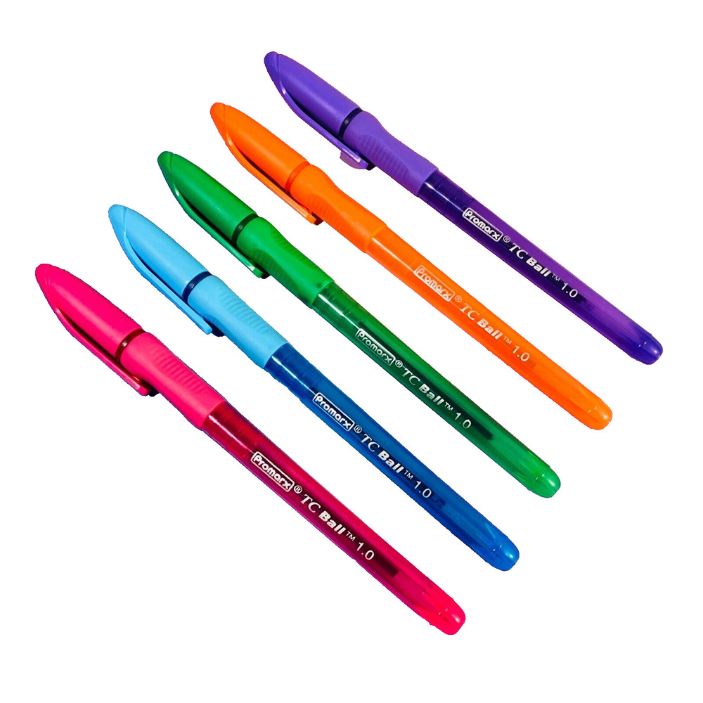 ProMarx Pens Colors Ballpoint 1.0m Comfort Grip Writing Diary Journal Calendar n