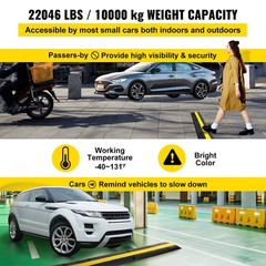 4-Pack 1-Ch Rubber Cable Protector 22046lb Capacity Durable Thermoplastic Ramp