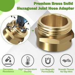 1-1/2″ NPT Female x 1-1/2″ NST (NH) Male Brass Hexagonal Nipple Fitting Fire