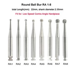WAVE Dental Carbide Latch Burs Long Round Ball RA SURG Bur Contra Angle 22/26mm