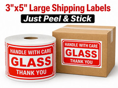 Shipping Labels- 3X5 Delicate Instruments 500 labels per roll, 1-16 Rolls