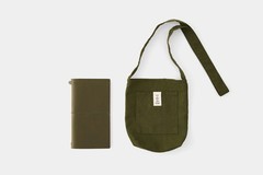 TRAVELER’S COMPANY Natural Cotton Sacoche Reversible Pocket Bag Thailand