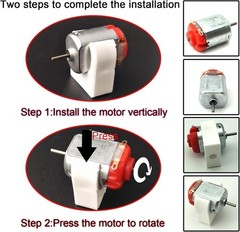 6-Set High-Speed DC Motor & Gear Kit for STEM Projects